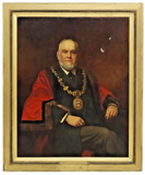 Paintings, J. E. Brooke, Pair, (2) Portraits Of British Mayors, Vintage /Antique - Old Europe Antique Home Furnishings