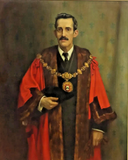 Paintings, Portraits, J. E. Brooke, Pair, British Mayors, Vintage / Antique!! - Old Europe Antique Home Furnishings