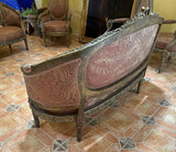 Parlor Suite, Set of 6, French, Carved, With Ram's Head, Crests, Floral, Vintage!! - Old Europe Antique Home Furnishings