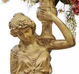 Planters, Female FiguralNear Life Size, Composite, Vintage, Set of 2,  20th C - Old Europe Antique Home Furnishings