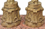 Planters, Female FiguralNear Life Size, Composite, Vintage, Set of 2,  20th C - Old Europe Antique Home Furnishings