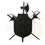 Plaque, Decorative Armorial, Wood and Painted Metal, Home Decor for Man Cave!!