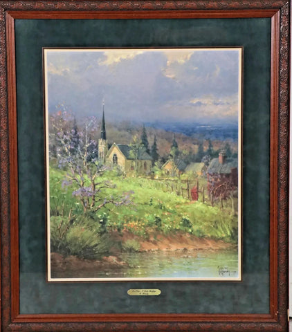 Print, G. Harvey, Signed,"IN THEE, I TAKE REFUGE", Framed, With COA, H. 35 in! - Old Europe Antique Home Furnishings