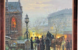 Print, G. Harvey, Signed, "Winter Evening, London" Framed, Realism, H-39.5 ins. - Old Europe Antique Home Furnishings