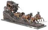 Sculpture, Bronze, After C.M. Russell, Large Western Stagecoach, Patinated, 57"L