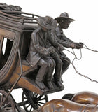 Sculpture, Bronze, After C.M. Russell, Large Western Stagecoach, Patinated, 57"L