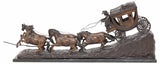 Sculpture, Bronze, After C.M. Russell, Large Western Stagecoach, Patinated, 57"L