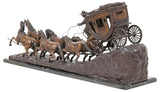 Sculpture, Bronze, After C.M. Russell, Large Western Stagecoach, Patinated, 57"L