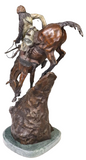 Sculpture, Bronze, After Frederic Remington, "Mountain Man"', Patinated, Marble! - Old Europe Antique Home Furnishings