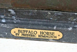 Sculpture, Bronze, The Buffalo Horse, After Frederic Remington, 33" Marble Base!