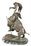 Sculpture, Bronze, The Buffalo Horse, After Frederic Remington, 33" Marble Base!