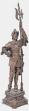 Sculpture, Figural, Continental, Patinated, Metal, Of a Warrior, 44.5"H!! - Old Europe Antique Home Furnishings