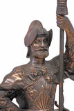 Sculpture, Figural, Continental, Patinated, Metal, Of a Warrior, 44.5"H!! - Old Europe Antique Home Furnishings