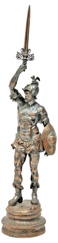 Sculpture, Large, Patinated, Metal, Spanish Conquistador, Statue, 64" H!! - Old Europe Antique Home Furnishings