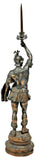 Sculpture, Large, Patinated, Metal, Spanish Conquistador, Statue, 64" H!! - Old Europe Antique Home Furnishings