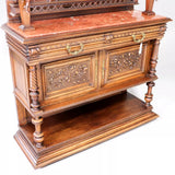 Server / Display Cablnet, Renaissance Style, Carved, Walnut, Vintage / Antique! - Old Europe Antique Home Furnishings