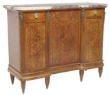 Server / Sideboard, French Marble-Top, Burlwood, Vintage / Antique, Early 1900s! - Old Europe Antique Home Furnishings