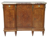 Server / Sideboard, French Marble-Top, Burlwood, Vintage / Antique, Early 1900s! - Old Europe Antique Home Furnishings