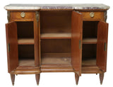 Server / Sideboard, French Marble-Top, Burlwood, Vintage / Antique, Early 1900s! - Old Europe Antique Home Furnishings