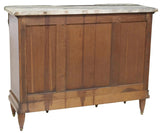 Server / Sideboard, French Marble-Top, Burlwood, Vintage / Antique, Early 1900s! - Old Europe Antique Home Furnishings
