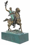 Bronze Sculpture, After Pierre Jules Mene, "Arab Falconer On Horseback'" 61.75"H!! - Old Europe Antique Home Furnishings