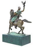 Bronze Sculpture, After Pierre Jules Mene, "Arab Falconer On Horseback'" 61.75"H!! - Old Europe Antique Home Furnishings