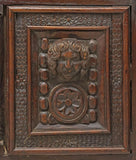 Hall Bench, French Gothic Revival ,Carved Oak, Storage ,Tracery, 64”, 19th C.!! - Old Europe Antique Home Furnishings