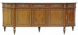 Sideboard, French Louis XVI Style, Marble-Top, Mahogany, Gilt, Foliate C. 1960!!