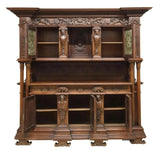 Antique Sideboard, Monumental, Fine Carved, Renaiss. Revival, Walnut, E. 1900s - Old Europe Antique Home Furnishings