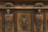 Antique Sideboard, Monumental, Fine Carved, Renaiss. Revival, Walnut, E. 1900s - Old Europe Antique Home Furnishings