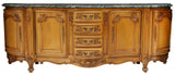 Sideboard, French Louis XV Style, Fruitwood, Marble Top,Shell, 111.5 l. 20th C.! - Old Europe Antique Home Furnishings