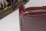 Sofa & Arm Chair, Tufted, Chippendale Style Button, Burgundy, Queen Anne Style! - Old Europe Antique Home Furnishings