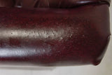 Sofa & Arm Chair, Tufted, Chippendale Style Button, Burgundy, Queen Anne Style! - Old Europe Antique Home Furnishings