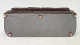 Sofa, British Chesterfield, Brown Leather, Four-Seater Sofa, Button, Vintage! - Old Europe Antique Home Furnishings