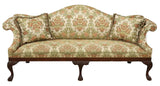 Sofa, George II Style, Mahogany, Camelback, Floral Pattern, Vintage / Antique!! - Old Europe Antique Home Furnishings