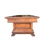 Desk Library / Table, Renaissance Style, Carved, Walnut, Paw Foot, Vintage! - Old Europe Antique Home Furnishings