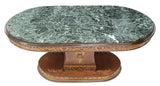 Table, Dining, Marble Top, Italian, Empire Style, Pedestal, Vintage, 20th C.! - Old Europe Antique Home Furnishings