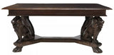 Table, Extension, Lions, Italian Renaissance Revival, Carved, Walnut, E. 1900s!!