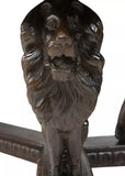 Table, Extension, Lions, Italian Renaissance Revival, Carved, Walnut, E. 1900s!!