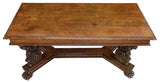 Table, Renaissance Revival, Italian, Carved, Walnut, Extension, Early 1900s! - Old Europe Antique Home Furnishings
