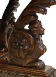 Table, Renaissance Revival, Italian, Carved, Walnut, Extension, Early 1900s! - Old Europe Antique Home Furnishings