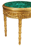 Tables, Malachite Top, Gilt, Pair, Louis XVI Style, Extraordinary!! - Old Europe Antique Home Furnishings