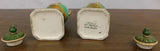 Urns, Paint Decorated, Czechoslovakia, Covered, Rest'ed Tops, Pair, Early 1900s! - Old Europe Antique Home Furnishings