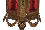 Vitrine, Display, French Rococo Brass, Bronze Mounts, On a Stand, Vintage, 1900! - Old Europe Antique Home Furnishings