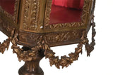 Vitrine, Display, French Rococo Brass, Bronze Mounts, On a Stand, Vintage, 1900! - Old Europe Antique Home Furnishings