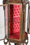 Vitrine, Display, French Rococo Brass, Bronze Mounts, On a Stand, Vintage, 1900! - Old Europe Antique Home Furnishings