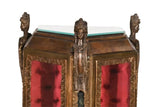 Vitrine, Display, French Rococo Brass, Bronze Mounts, On a Stand, Vintage, 1900! - Old Europe Antique Home Furnishings