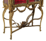 Vitrine, Display Cabinet, Louis XV Style, Bronze Dore, Ormolu, Vintage / Antique - Old Europe Antique Home Furnishings