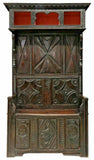 Antique Hall Tree / Bench, French Carved Wood Walnut, w/ Storage, 1800's!! - Old Europe Antique Home Furnishings