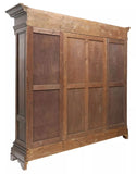 Antique Bookcase, Italian Renaissance Revival, Leaded Crown Glass, Early 1900s! - Old Europe Antique Home Furnishings